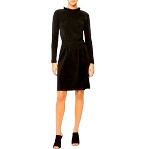 Tory Burch Isabelle Knit Metallic Wool Black Dress (XL) $425 retail
